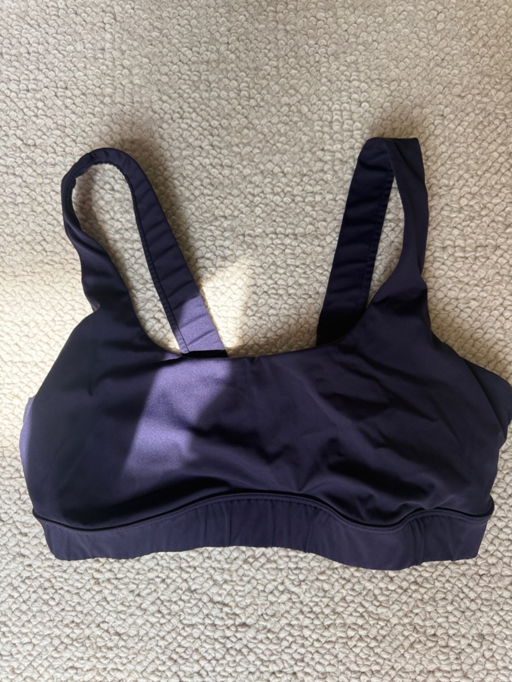 Vuori Navy Sports Bra with Wide Straps